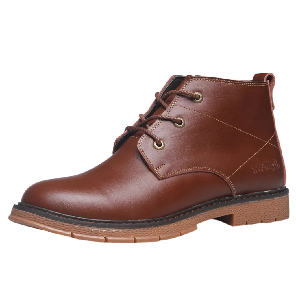 new men's Latin dance shoes modern dance hall tango shoes Round Toe Lace-Up Boots Business Shoes Flat Tango Shoes#g3 - Цвет: Коричневый