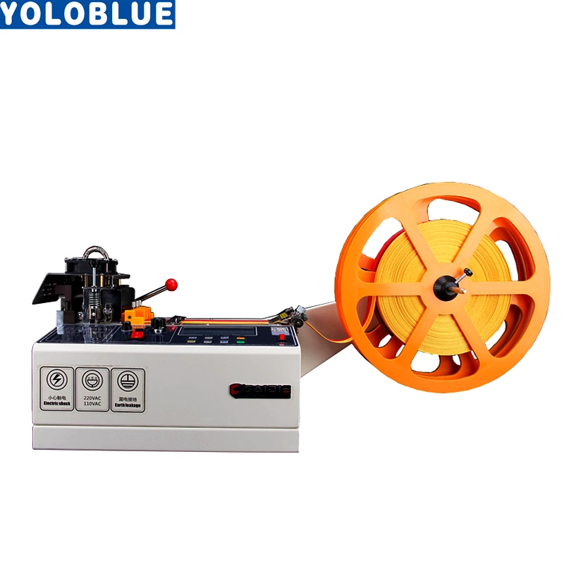  988T computer automatic hot and cold Cloth belt cutting machine magic adhesive tape zipper webbing 