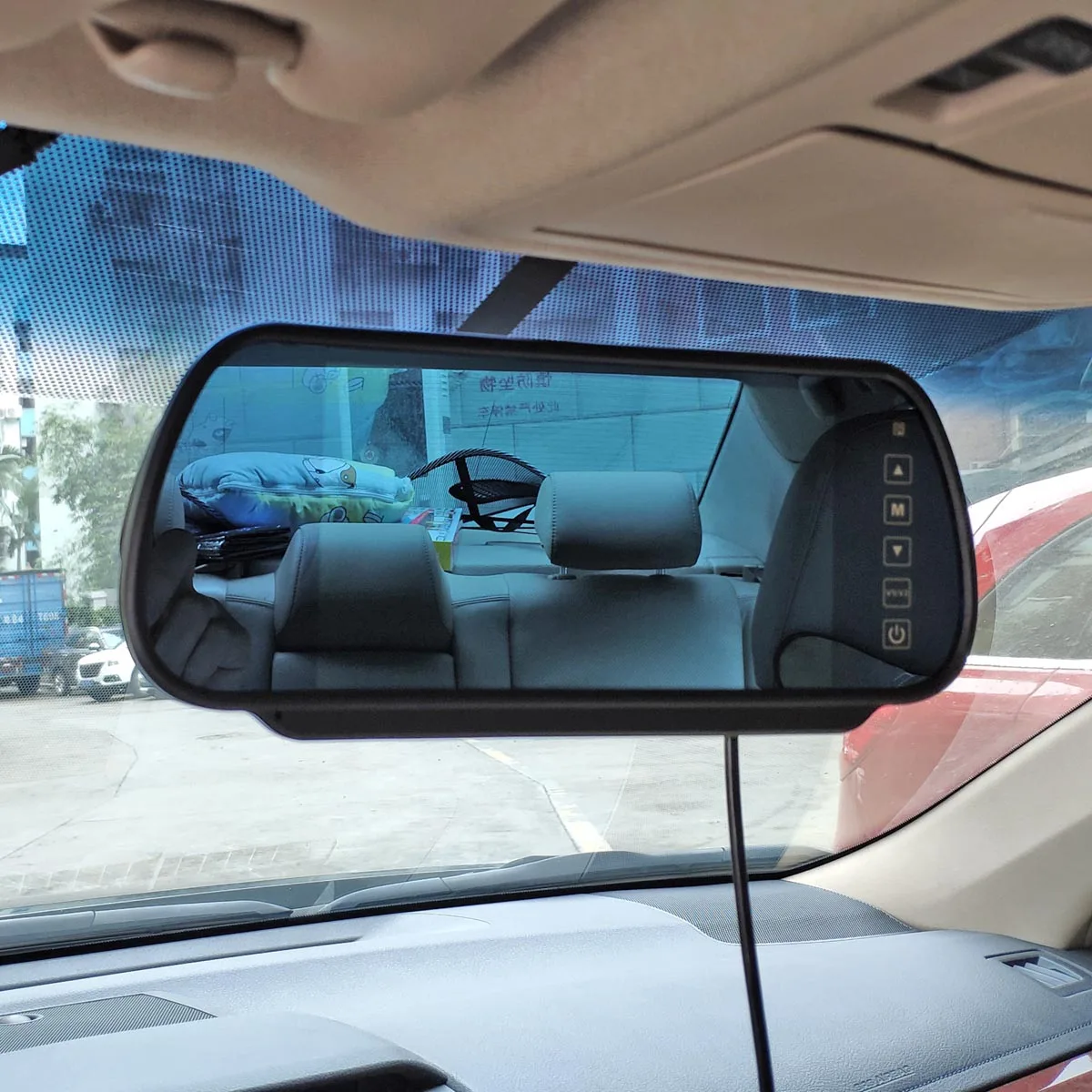 DIYKIT Видео парковочный радар 4 датчика+ " Встроенный ЖК-дисплей зеркало автомобильный монитор+ 4 x светодиодный ночного видения HD камера заднего вида
