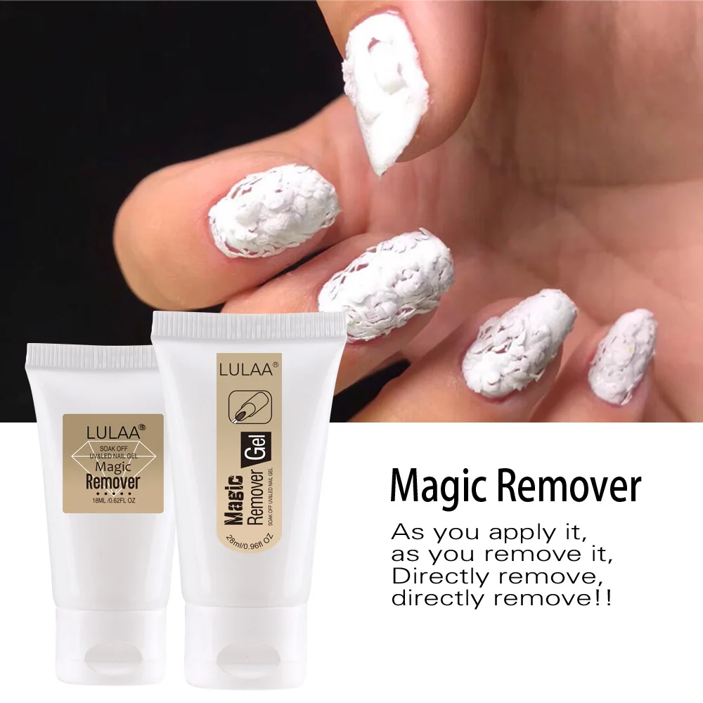 

18/28ml Nail Gel Polish Removal Magic Remover Gel Healthy Fast Nail Polish Unloading Bursting Armor Coating With Brush TSLM1