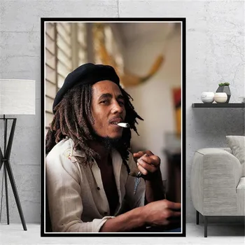 Bob Marley Singer Canvas Poster and Cuadros Printed on Canvas 4