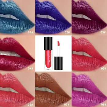 

Shimmer Shiny Red Lip Gloss Make Up Metallic Glitter Pink Waterproof Flip Blue Lasting Purple Sparkling Lipsticks Lipstick