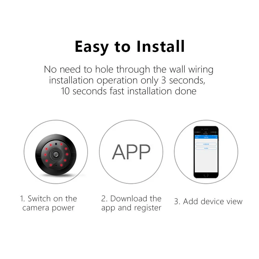 Camera Wifi Mini IP HD1080P Home Security Wireless Small CCTV Infrared Night Vision Motion Detection SD Card Slot Audio V380 APP Camera Wifi Mini IP HD1080P Home Security Wireless Small CCTV Infrared Night Vision Motion Detection SD Card Slot Audio V380 APP