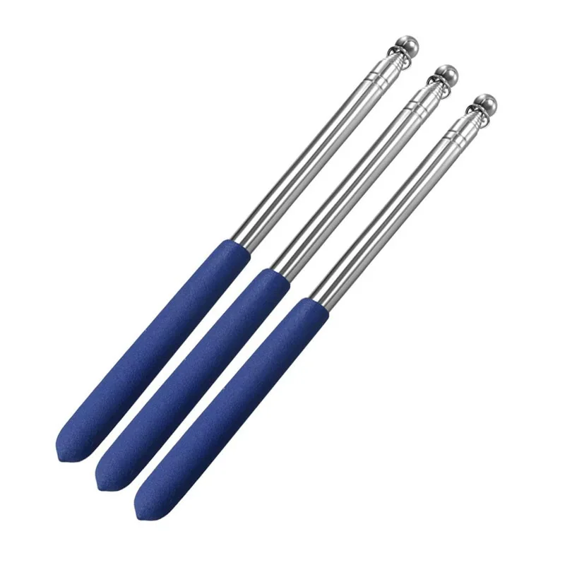 Stainless Steel Extendable Pole 1.6M Portable Handheld Flag Pole Telescopic Pointer for Presentations Tour Guide Banner