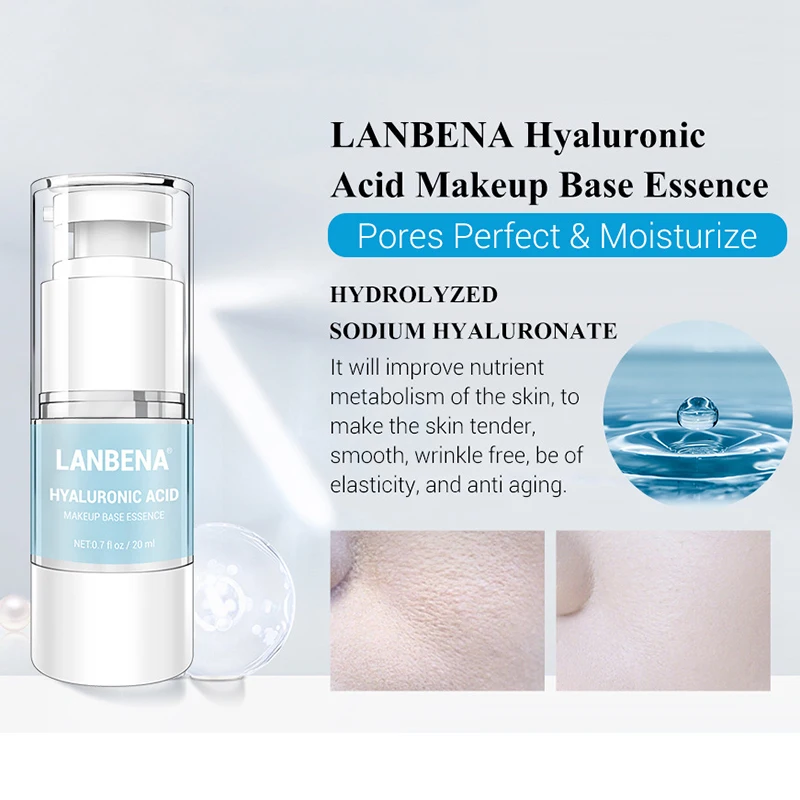 LANBENA праймер для лица основа для макияжа эссенция Сыворотка гиалуроновая кислота VC 24K золото увлажняющий консилер для пор сужение пор Осветление кожи