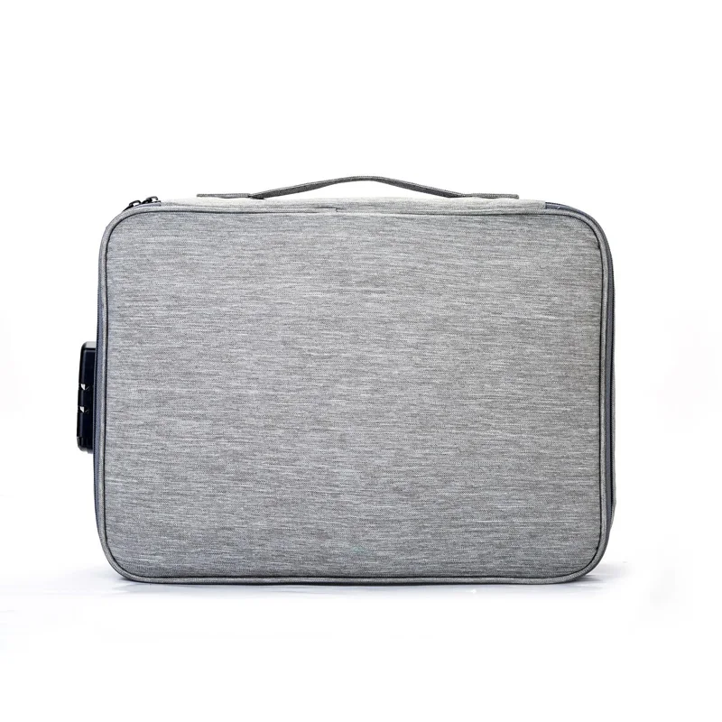 Gray Large Capacity Document Bag Creative Multifunction File Folder Ticket Bags for Home Travel Organizer Storage Supplies - Цвет: Gray