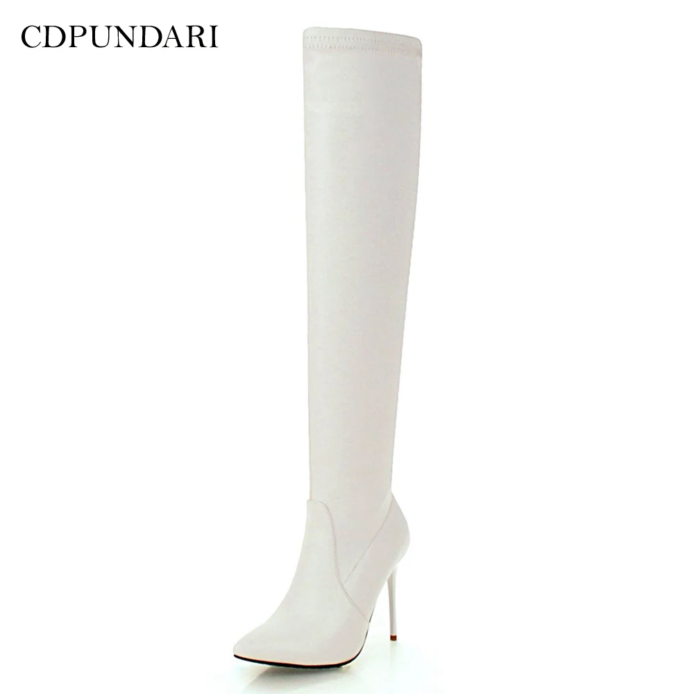 Ladies Sexy High Heels Over The Knee Boots Women Thigh High Boots Spring Autumn Long Shoes Botas Altas Mujer Sobre Rodilla