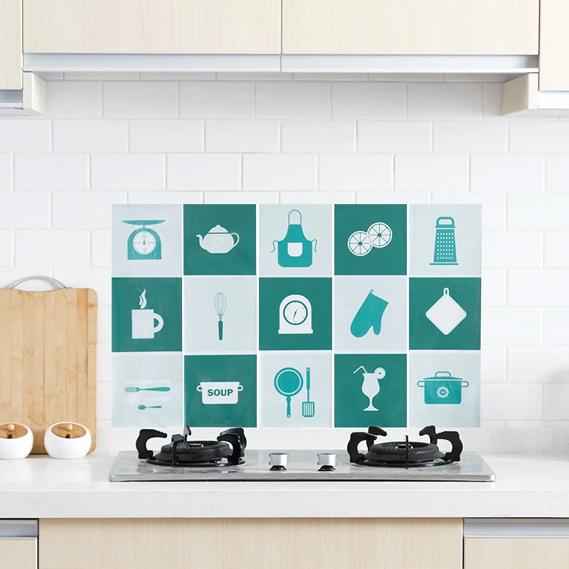 Анти-масляная наклейка толще алюминиевая фольга для кухни стикер для шкафа Водонепроницаемый самоклеющиеся обои домашний кухонный стикер стены