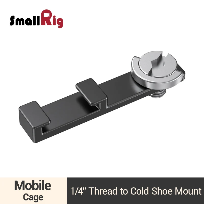 SmallRig 1/4 ”-20 резьба для холодного башмака адаптер для Pro Mobile Cage Холодный башмак пластина для микрофона/светодиодный светильник Vlogging Kit-2638