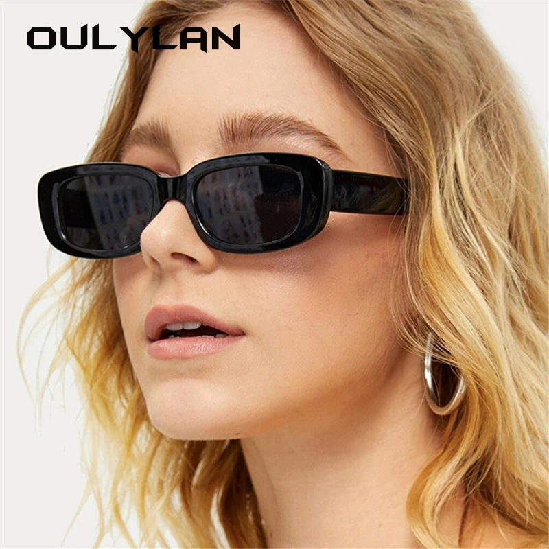 Oulylan маленькие прямоугольные солнцезащитные очки для женщин и мужчин винтажные