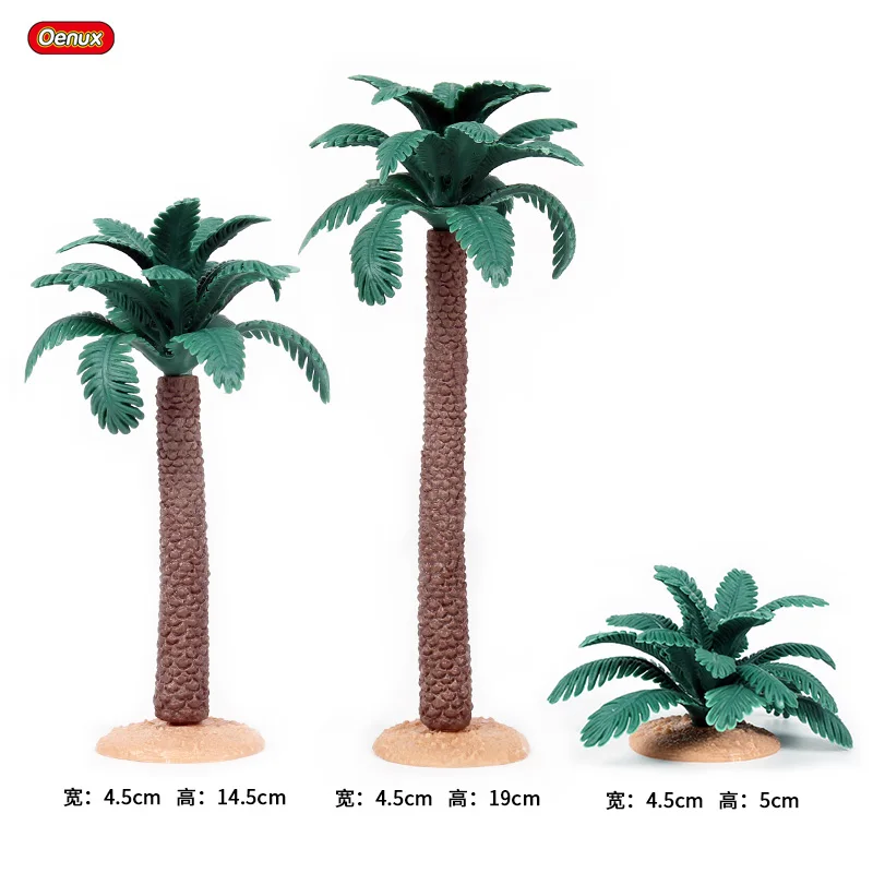 Oenux Home Decoration Accessory Tree Farm House Model Layout Garden Landscape Scenery Miniature Farm Animals Action Figures Toys - Цвет: 3pcs