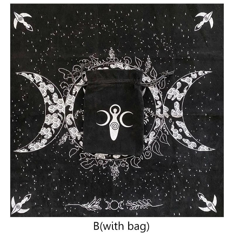 Altar Tarot Cloth Triple Goddess Moon Phases Astrology Tarot Tablecloth 19 19 K1kd Board Games Aliexpress