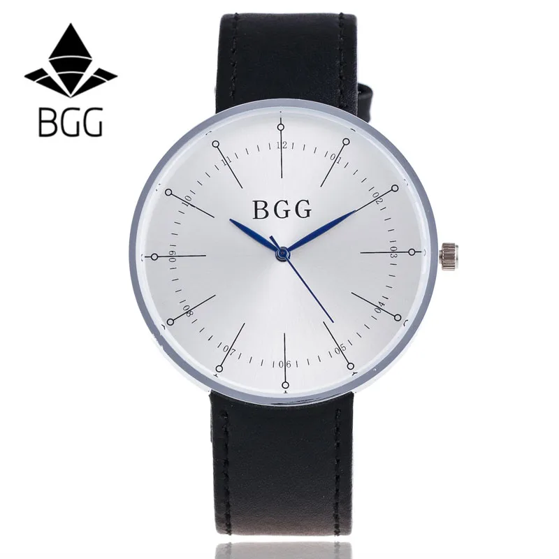 

Watches Classic Design Big Dial Watch Relogios Masculino Gift Luxury Quartz Genuine Leather Watch New Fashion Platinum watches