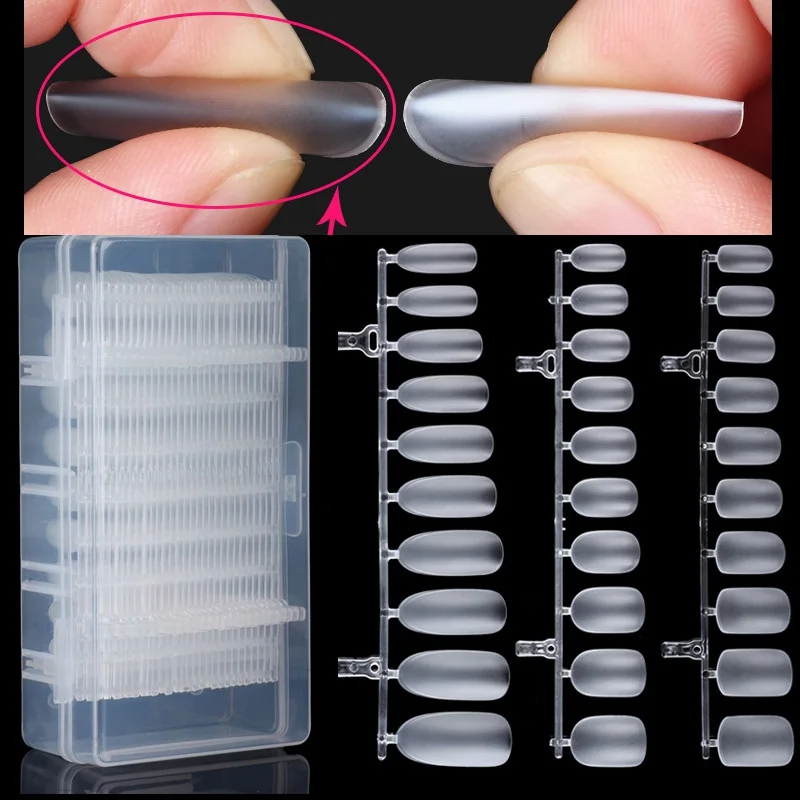 

Ultra-thin Full-cover False Nails Coffin High-end Non-marking Matte 10 Sizes Mixed Salon Fake Nails 300 500 pcs/set