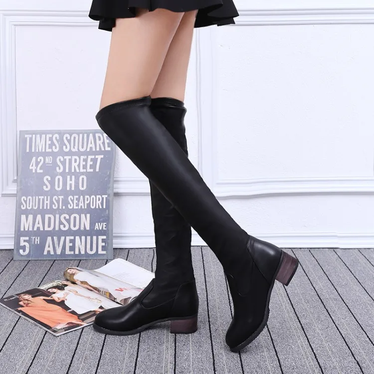 

Big Size 9 10 11 12 thigh high boots knee high boots over the knee boots women ladies boots shoes woman winter boots women