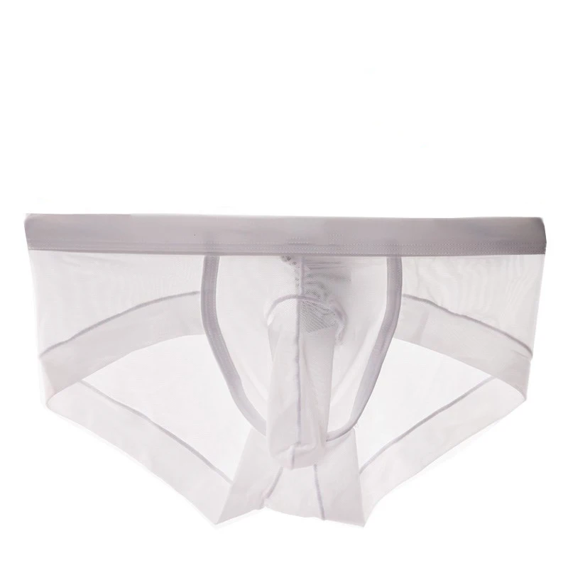 White Sexy See-Through Elephant Nose  Breathable Mesh Panties