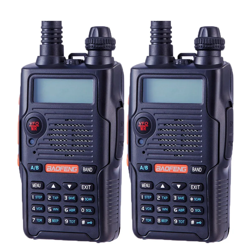 2pcs Baofeng UV-5R 5thGeneration walkie talkie Dual Band VHF136-174& UHF 400-520Mh Professional Portable ham radio