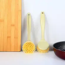 Длинная ручка щетка для чистки кухонной утвари для чистки пшеничной соломы мягкая щетка для волос CORC