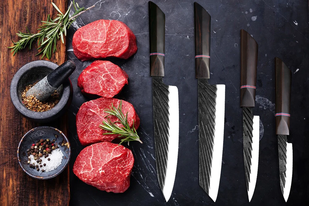 XITUO Kitchen Chef Knife 440C Steel High Hardness Hand Forged Japanese Sharp Cleaver Knife Kiritsuke Peeling Knife Cooking Tool