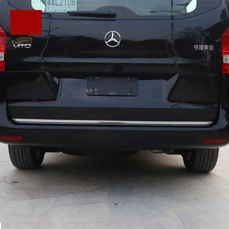 Lsrtw2017 из нержавеющей стали автомобиля задние двери планки для mercedes benz vito w447 - Название цвета: 2