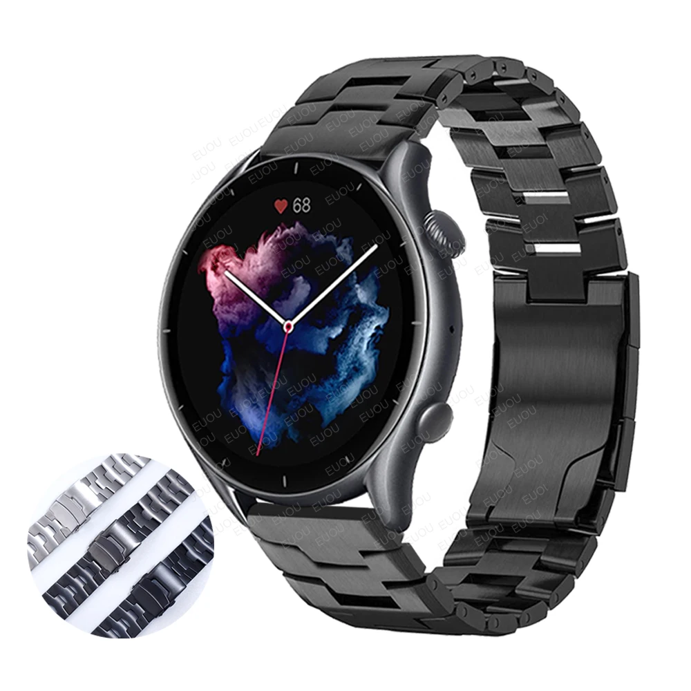 

Ремешок из титанового металла для смарт-часов Amazfit GTR3 GTR 3 Pro / GTR 2 2e GTR 47 мм/Stratos 3