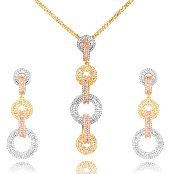 

GODKI Luxury Link Chain Necklace Earring Set Dubai Jewelry Sets For Women Wedding Engagement brincos para as mulheres 2019