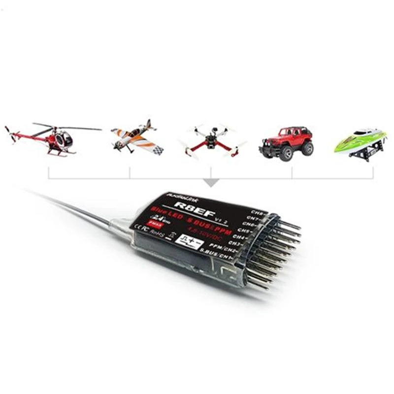 Radiolink 2.4Ghz R8Sm R8Ef R8Fm 8 Canali Ricevitore Rc Super Mini Piccolo Supporto Sbus/Ppm Per Trasmettitore T8Fb/T8S/Rc6Gs/Rc4Gs