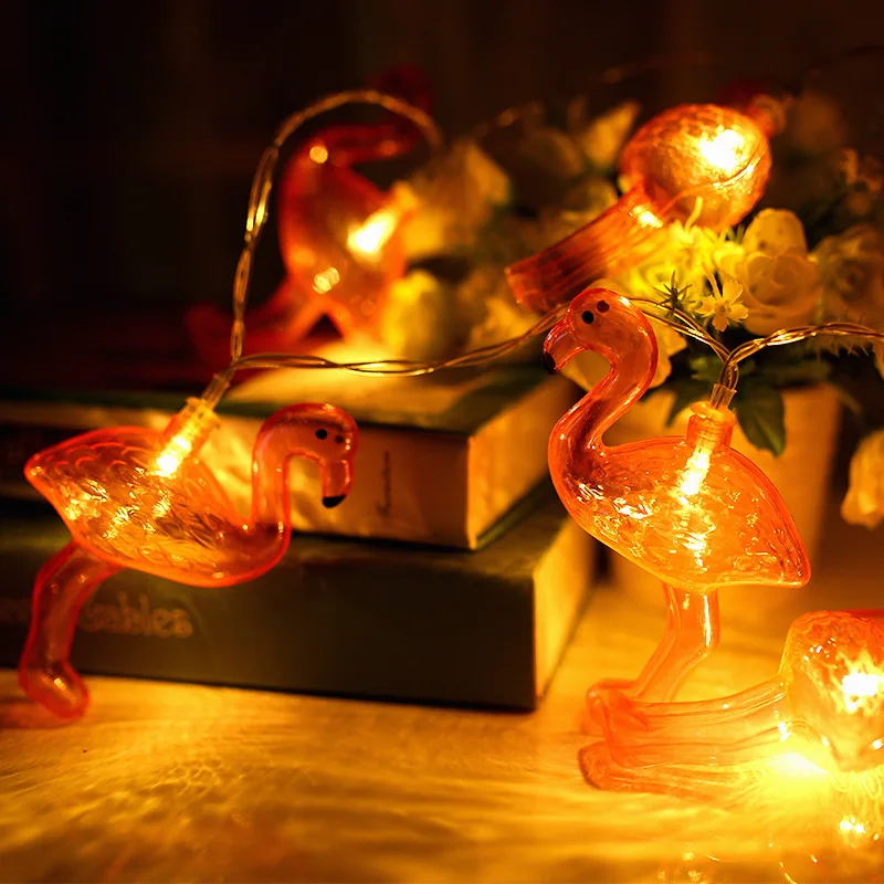 

Cross Border for LED Flamingo Lighting Chain Colorful Lights Flashing Light INS GIRL'S Heart Network Red Room Bedroom Decoration