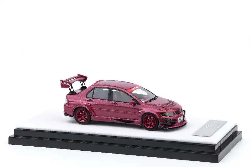 Fibra de Carbono Erro Carro Mitsubishi Evolution 9 Evo Modelo Vermelho 404 1:64 1 High Quality Brinquedos e hobbies