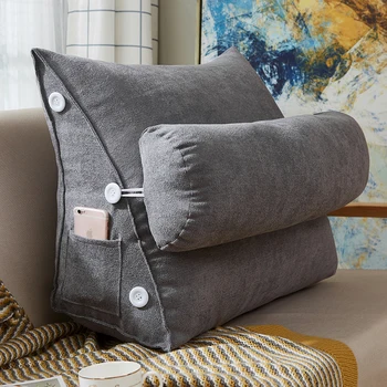 

Large Neck Waist Bed Cushion Triangle Sofa Cushion Bed Soft Office Waist Pillow Removable Pad Adults Gifts Cushion Pillow DD60KD