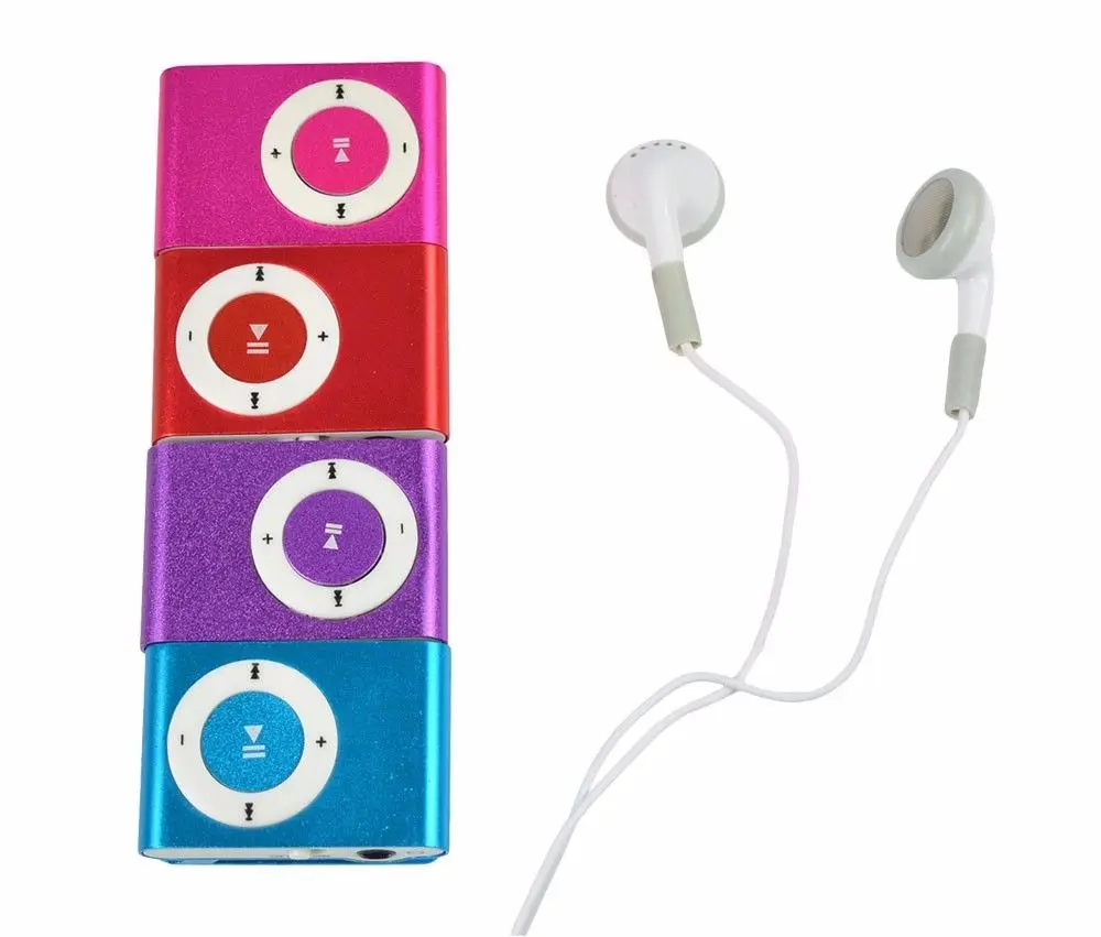 Мини музыкальный mp3 плеер на клипсе с разъемом Micro TF/SD металлический USB 2 0