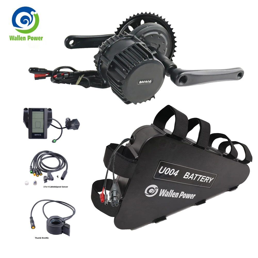 100mm 48v 20ah 8Fun Электрический велосипед конверсионный комплект 48 в 1000 Вт BBSHD BBS01 BBS02 Mid Drive Bafang мотор с 48 В/52 в ebike батарея - Цвет: 100mm 48v 20ah