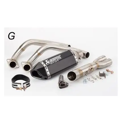 MT-07 мотоцикл Akrapovic Модифицированная выхлопная труба глушитель маленький шестигранный выхлоп MT07 передний раздел FZ07 - Цвет: G
