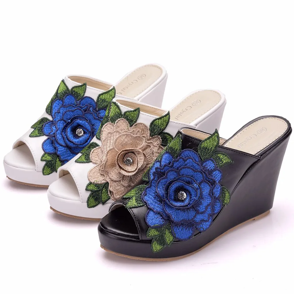

Spring Tide Designer Nice Spring Women Flats WoMen Ladies Fashion Roman Peep Toe Large Size Platform Wedges Shoes %50