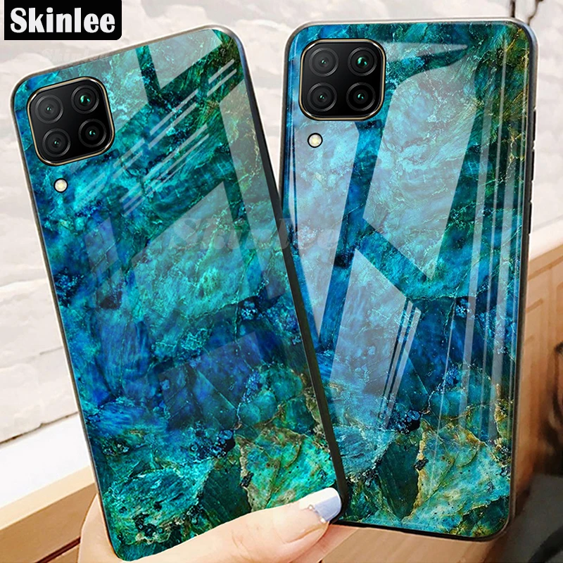 Чехол Skinlee для HUAWEI P40 Lite закаленное стекло с мягкой рамкой из ТПУ Противоударная