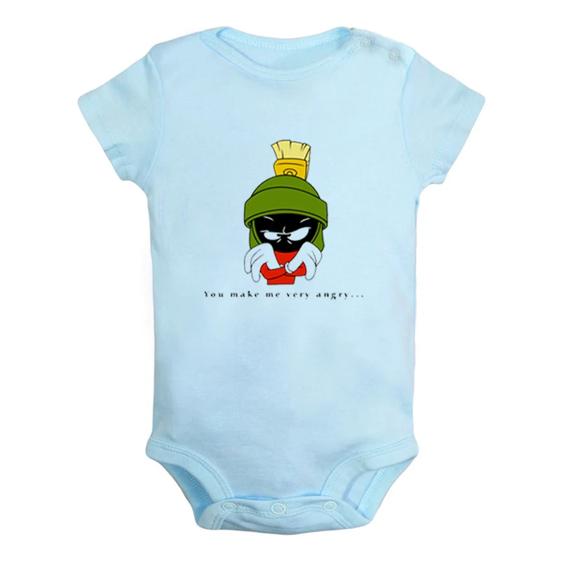 Marvin the Martian/забавные комплекты для новорожденных мальчиков и девочек с изображением героев мультфильма «Мир Уэйнов»; комбинезон с принтом; боди для младенцев - Цвет: JcBaby1350BLD