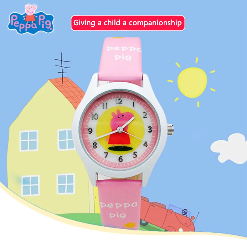 Детские часы Peppa Pig студенческие Электронные Силиконовые часы милый мультфильм дети водонепроницаемые кварцевые часы-игрушка украшения