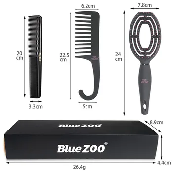 

3pcs Professional Hair Dressing Combs Kits Salon Barber Comb Brushes Anti-static Hairbrush Hair Care Styling Tools