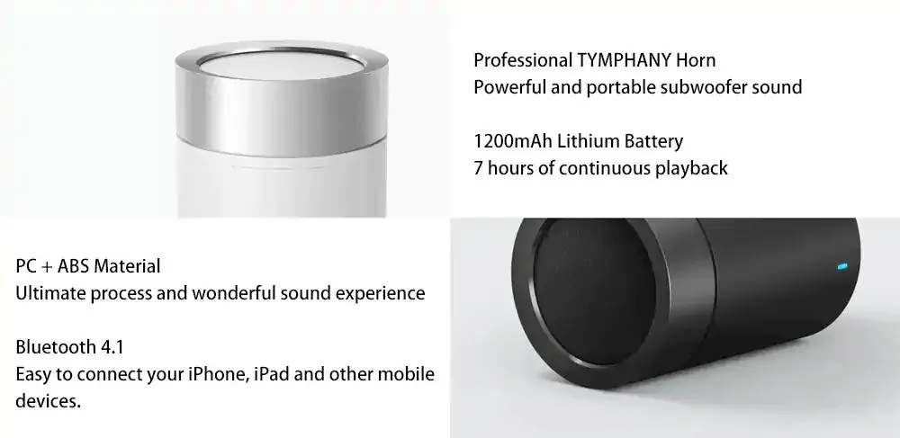 Xiaomi bluetooth динамик Cannon 2 цилиндрический Мини Портативный беспроводной bluetooth динамик громкой связи микрофон сабвуфер