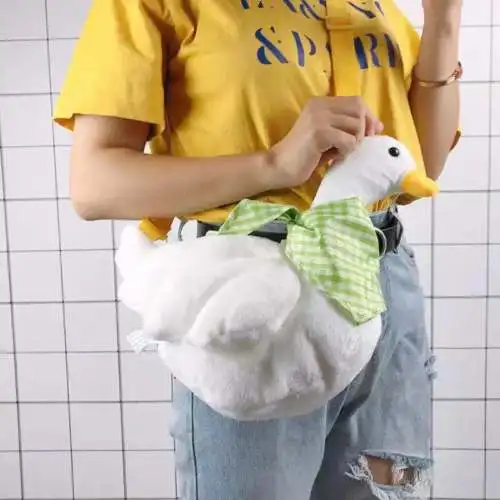 Duck Plush Purse Cartoon Animals Shape Crossbody Bag Shoulder Messenger Bag for Adult Kid Girls 4
