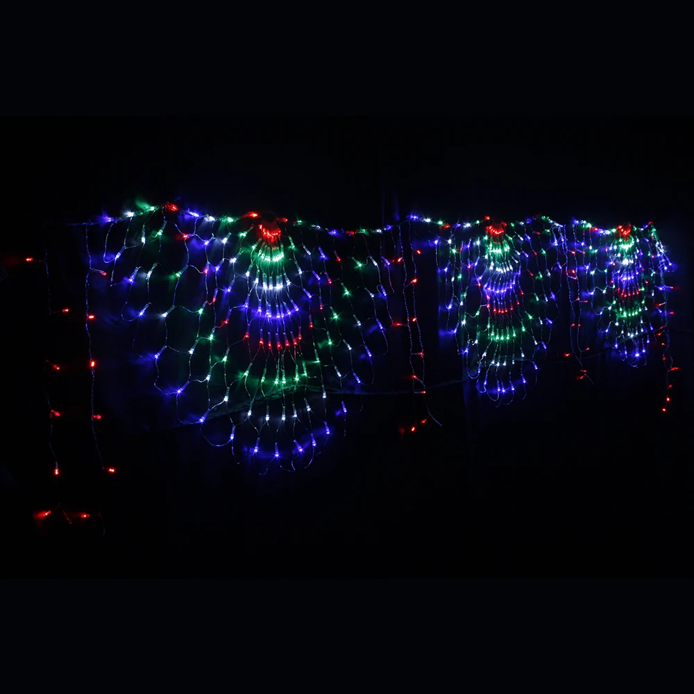 

Led Net Mesh String Light Outdoor Waterproof Garden Christmas Wedding Party Window Curtain Peacock Net Mesh LED Lights Garland