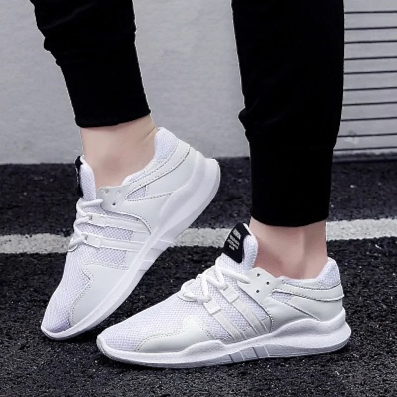 Новинка 2019 года модная мужская обувь дышащая односеточный Повседневный белый