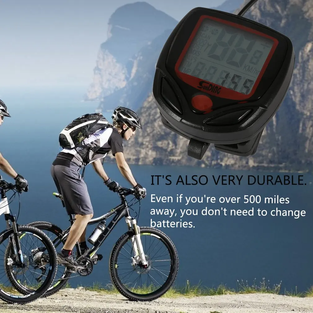Digital Bicycle Bike LCD Cycling Computer Odometer Speedometer Stopwatch New