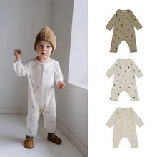 Combinaisons de printemps et d'automne pour enfants, combinaisons en coton à manches longues pour nourrissons, vêtements pour garçons, nouvel arrivage