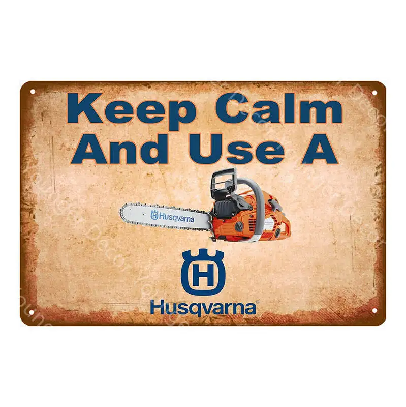 YD7849 Фермерский гаражный магазин Декор Homelite Poulan Husqvarna цепные пилы винтажные металлические знаки плакат Настенная Наклейка художественная доска фермерские инструменты - Цвет: YD7849