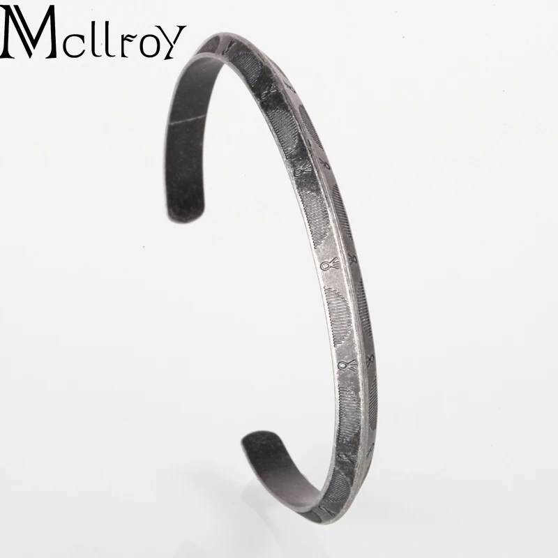 Mcllroy, Ретро стиль, Ретро стиль, Viking, манжета, нержавеющая сталь, браслет для женщин и мужчин, золотые, открытые, классические браслеты, браслеты, унисекс, ювелирное изделие