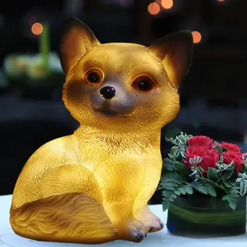 

Yiwa LED Solar-Powered Cute Dog Shape Lamp for Outdoor Decoration Warm Lighta