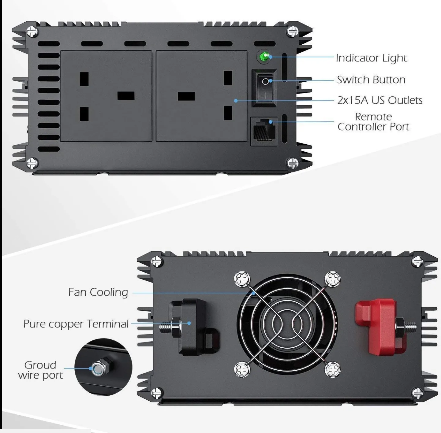 Китай Цена по прейскуранту завода Высокое качество 12v 24v 110v 220v автомобильный инвертор с внешним Экран Воздушный стояночный отопитель 12-вольтовый нагреватель