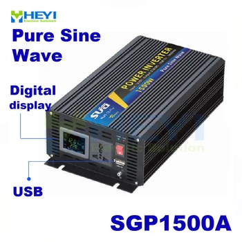 

New type Smart Series Pure Sine Wave Inverter 1500W with USB input 12VDC 24VDC 48VDC output 110VAC 220VAC inverter with charger