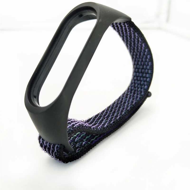 Hyper Grape Спортивный ремешок-петля для браслета correa Xiaomi mi, 4, 3, ремешок, нейлоновый браслет mi band 4, 3, сменный Браслет Xiaomi mi, 4, 3, ремешок - Цвет ремешка: Hyper Grape